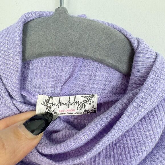 FREE PEOPLE INTIMATELY | Topanga Sleeveless Turtleneck Lavender Women’s Size XS - Picture 7 of 9